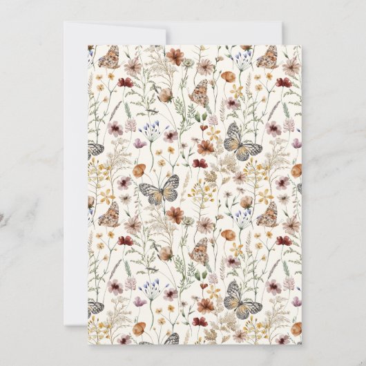 ワイルドフラワーバタフライシンプルフローラ セーブザデート (裏面)