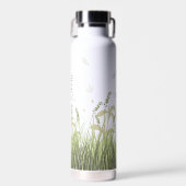 ワイルドフラワーバタフライハロー春 パーソナライズされた ウォーターボトル (正面)