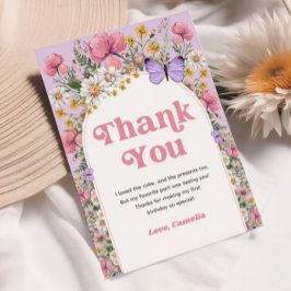 ワイルドフラワーバタフライバーサデイサンクス 招待状