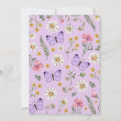 ワイルドフラワーバタフライバーサデイサンクス 招待状 (裏面)