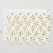 ワイルドフラワーバタフライパープル1stバースデーフォト 招待状 (裏面)