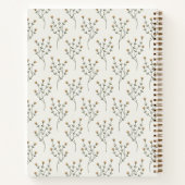 ワイルドフラワーバタフライビーベビーシャワーゲストブック ノートブック (裏面)