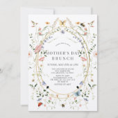 ワイルドフラワーバタフライビーマザーズデイブランチ 招待状 (正面)