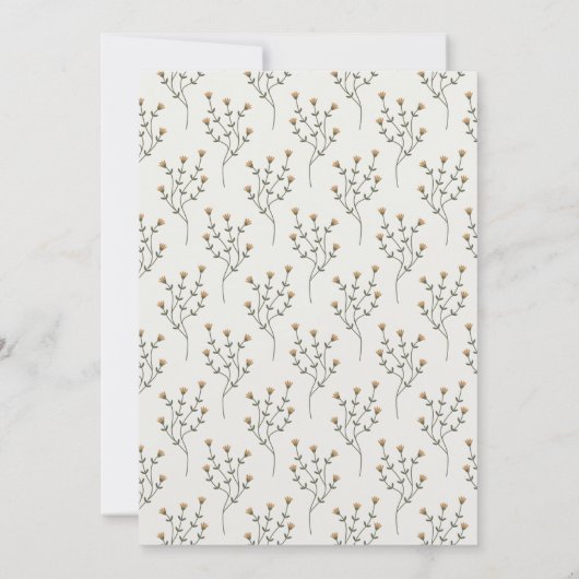 ワイルドフラワーバタフライビーリハーサルディナー 招待状 (裏面)