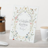 ワイルドフラワーバタフライビー赤ちゃんシャワーカード&ギフト 台座サイン (インサイチュ)