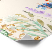 ワイルドフラワーバタフライブライダルシャワーへようこそ ポスター (角)