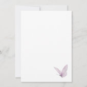 ワイルドフラワーバタフライブライダルシャワー 招待状 (裏面)