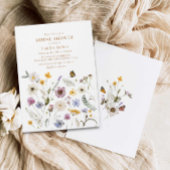 ワイルドフラワーバタフライブライダルシャワー 招待状