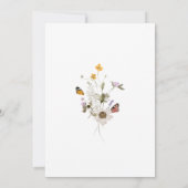 ワイルドフラワーバタフライブライダルシャワー 招待状 (裏面)