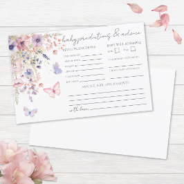 ワイルドフラワーバタフライベビーアドバイス予測カード