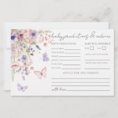 ワイルドフラワーバタフライベビーアドバイス予測カード (正面)