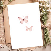 ワイルドフラワーバタフライベビーシャワー招待状 招待状