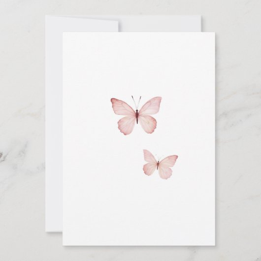 ワイルドフラワーバタフライベビーシャワー招待状 招待状 (裏面)