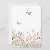 ワイルドフラワーバタフライベビーシャワー 招待状 (裏面)