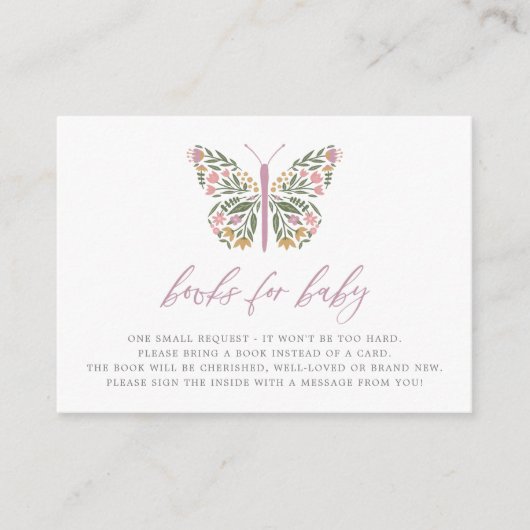 ワイルドフラワーバタフライベビー エンクロージャーカード (正面)