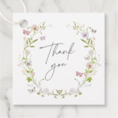 ワイルドフラワーバタフライリースありがとう フェイバータグ (正面)