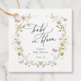 ワイルドフラワーバタフライリースベビーイン開花 フェイバータグ