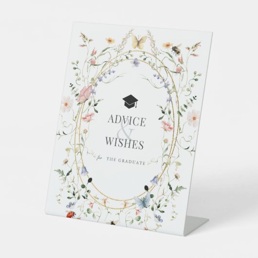 ワイルドフラワーバタフライ卒業アドバイス&ウィッシュ 台座サイン (正面)