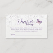 ワイルドフラワーバタフライ水彩おむつくじカード エンクロージャーカード (正面)