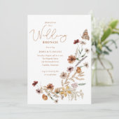 ワイルドフラワーバタフライ結婚フローラズブランチ 招待状 (スタンド正面)
