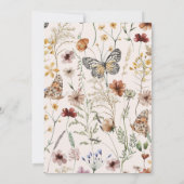 ワイルドフラワーバタフライ結婚フローラズブランチ 招待状 (裏面)