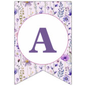 ワイルドフラワーバタフライ誕生日バナーフラグ バンティングフラッグ (第3の旗)