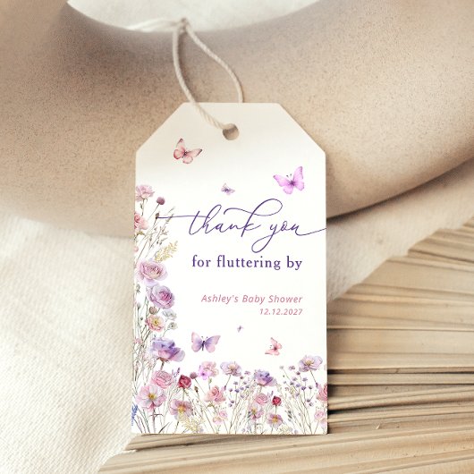 ワイルドフラワーバタフライ ギフトタグ