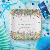 ワイルドフラワーバタフライ フローラル ブライダルシャワー ペーパープレート (パーティー)