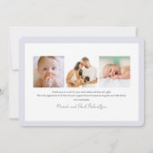 ワイルドフラワーバタフライPPL写真誕生のお知らせ 招待状 (裏面)