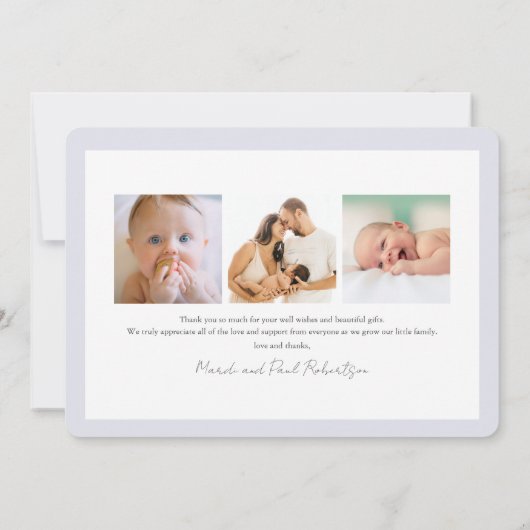 ワイルドフラワーバタフライPPL写真誕生のお知らせ 招待状 (裏面)