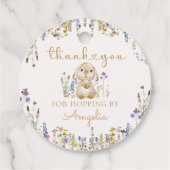 ワイルドフラワーバニーラビット誕生日メッセージカード フェイバータグ (裏面)