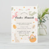  ワイルドフラワーバニー招待状 招待状 (スタンド正面)