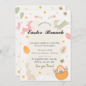  ワイルドフラワーバニー招待状 招待状 (正面/裏面)