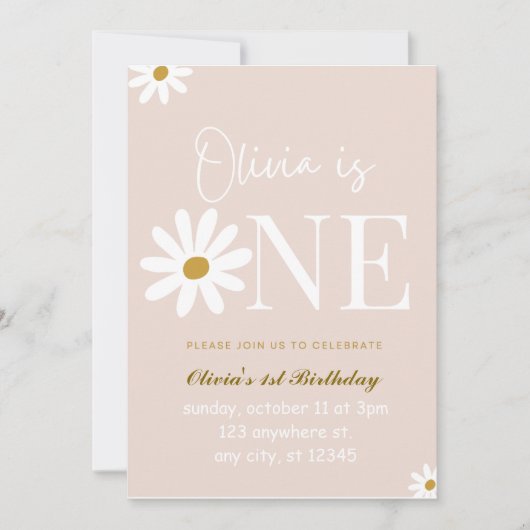  ワイルドフラワーバニー招待状 招待状 (正面)