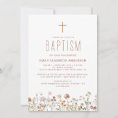 ワイルドフラワーバプティスガーデンイン開花テラコッタ 招待状 (正面)