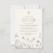 ワイルドフラワーバプティスガーデンイン開花ボホ 招待状 (正面)