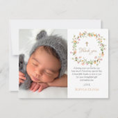 ワイルドフラワーバプティスピンクガールサンキューカード サンキューカード (正面)