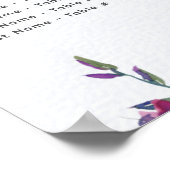 ワイルドフラワーバプテスマのアルファベット式座席表 ポスター (角)