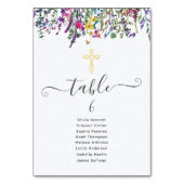 ワイルドフラワーバプテスマの座席表の番号 テーブルナンバー (正面)