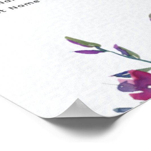 ワイルドフラワーバプテスマの表座席表 ポスター (角)