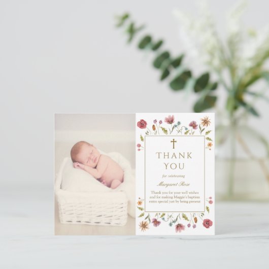 ワイルドフラワーバプテスマ写真ありがとう ポストカード (スタンド正面)