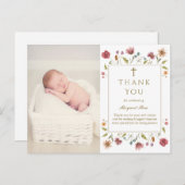 ワイルドフラワーバプテスマ写真ありがとう ポストカード (正面/裏面)