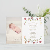 ワイルドフラワーバプテスマ写真 招待状 (スタンド正面)