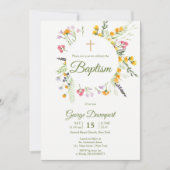 ワイルドフラワーバプテスマ宗教イベント招待状 招待状 (正面)