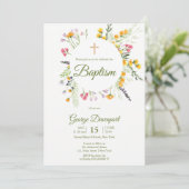 ワイルドフラワーバプテスマ宗教イベント招待状 招待状 (スタンド正面)