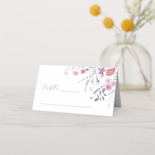 ワイルドフラワーバプテスマ折り座席表 プレイスカード (正面)