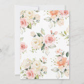 ワイルドフラワーバプテスマ招待状ガール 招待状 (裏面)