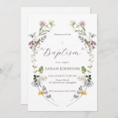 ワイルドフラワーバプテスマ招待状 招待状 (正面/裏面)