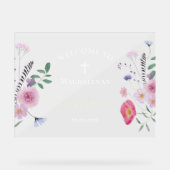 ワイルドフラワーバプテスマ歓迎サイン アクリルサイン (正面)