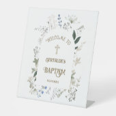 ワイルドフラワーバプテスマ歓迎サイン 台座サイン (正面)